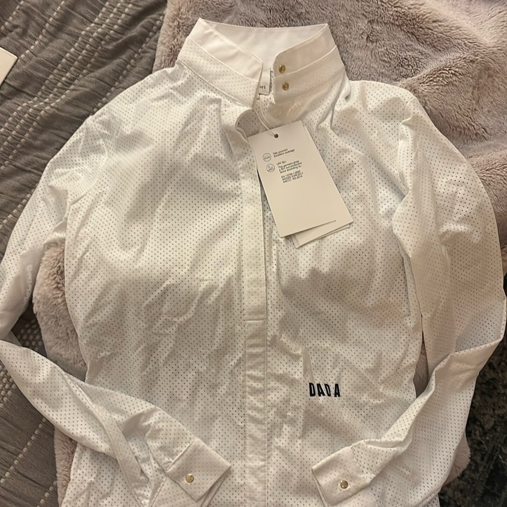 Dada Sport White Equestrian Top - Helios - Sunproof UPF 50+ & Oeko-Tex